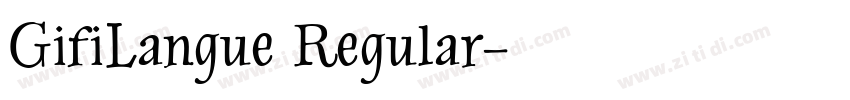 GifiLangue Regular字体转换
